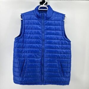 Jackson Hole Puffer Vest Men's XL Blue Front Zip Casual Outdoor Lightweight